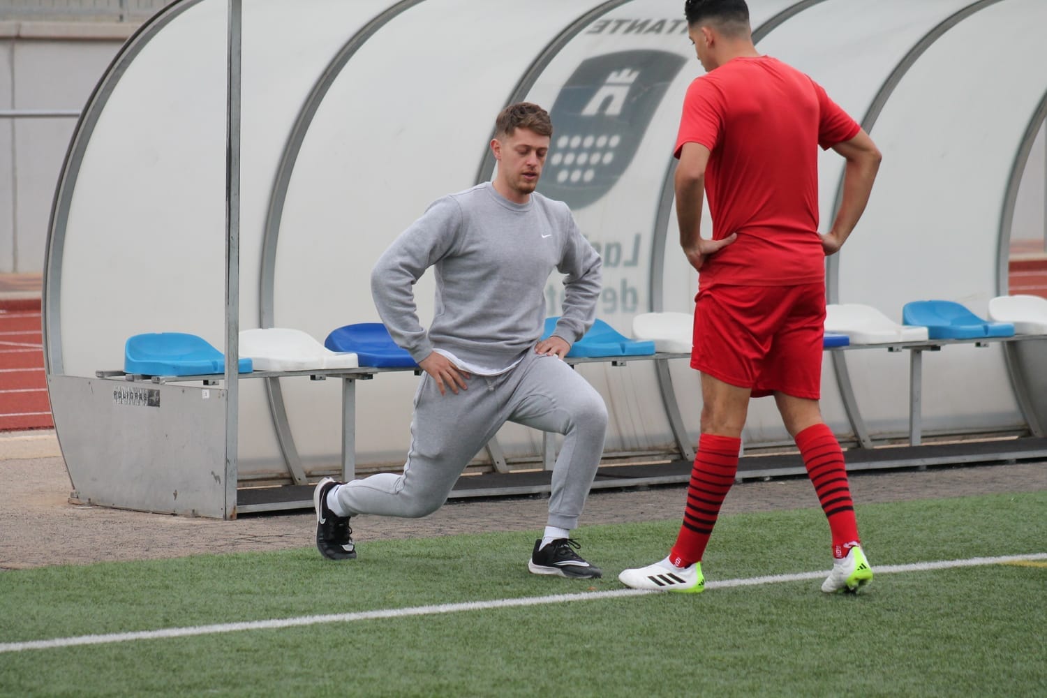 Juan Pedro en el campo de fútbol